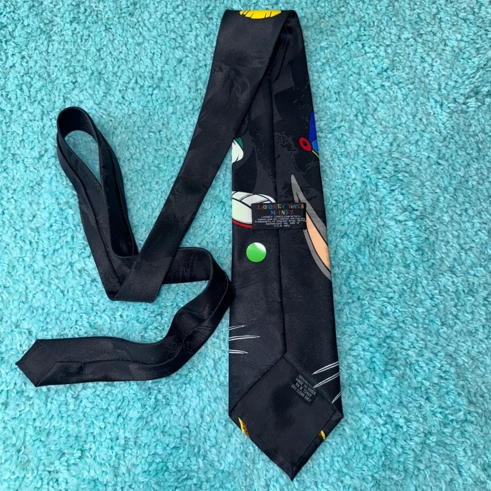 vintage Looney‎ Tunes Mania Bugs Bunny Marvin The Martian Kids Necktie